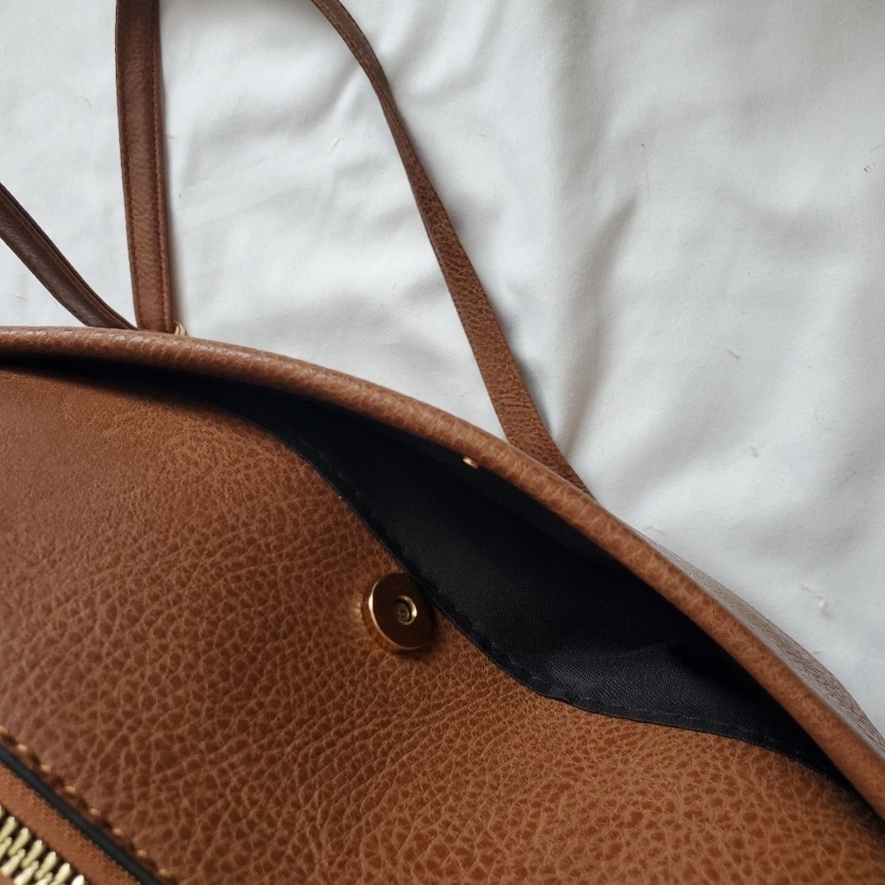 Caramel Brown Crossbody Sling Bag - Picture 6 of 12